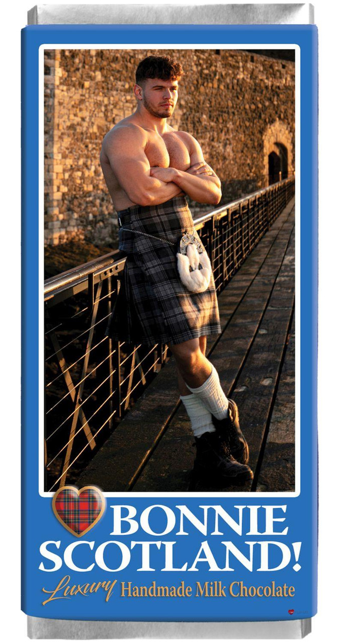 Luxury Milk Chocolate Handmade Bonnie Scotland Bridge Kilt Guy