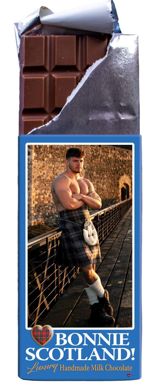 Luxury Milk Chocolate Handmade Bonnie Scotland Bridge Kilt Guy