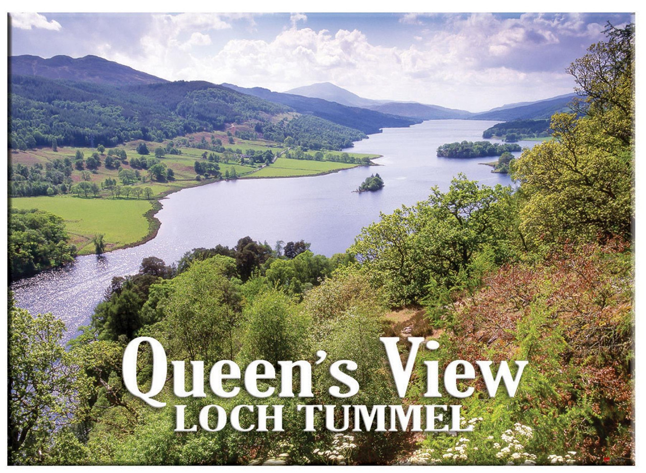 Queens View Loch Tummel Scottish Scenic Metallic Magnet