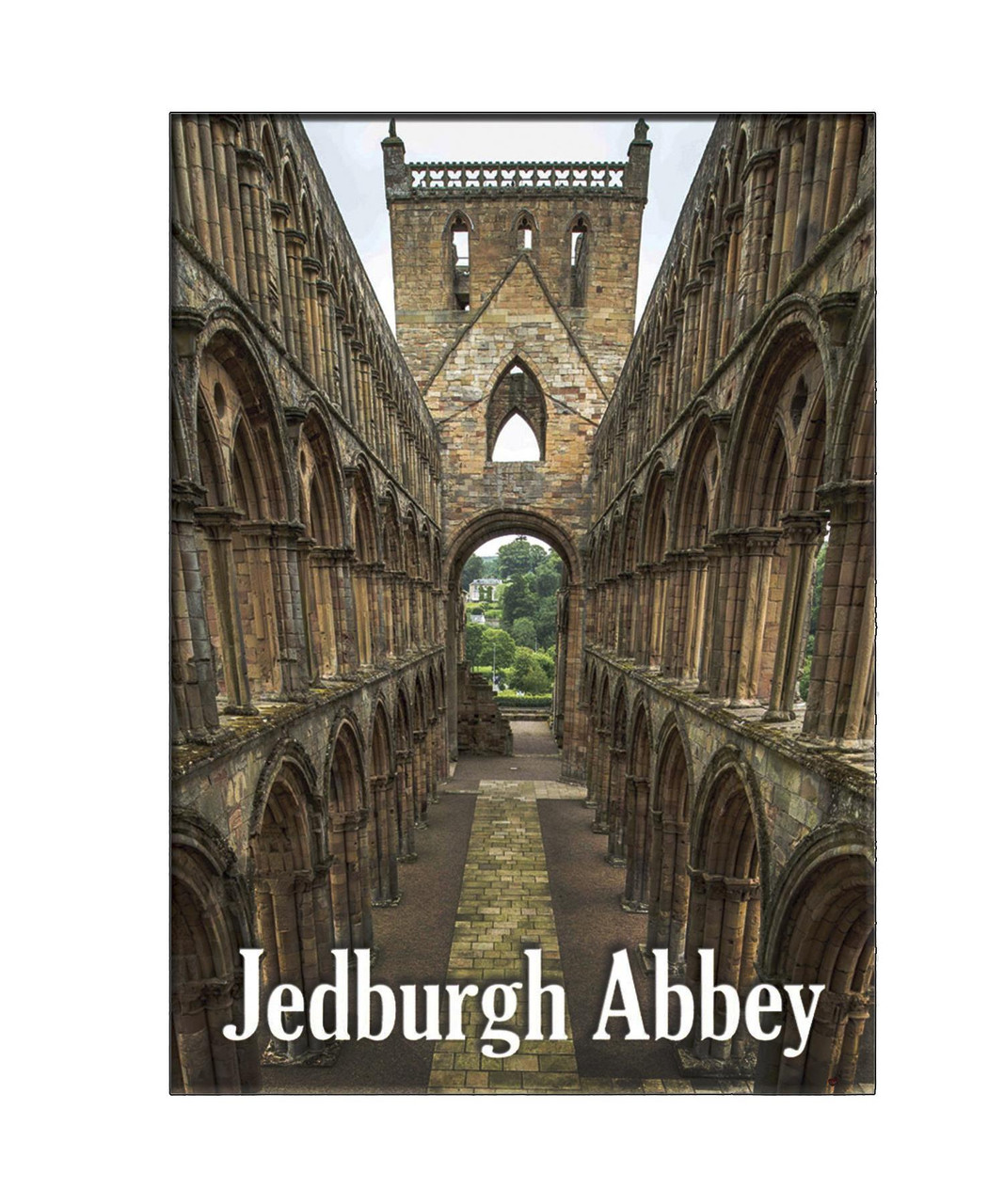 Jedburgh Abbey Inside Picture Metallic Fridge Magnet