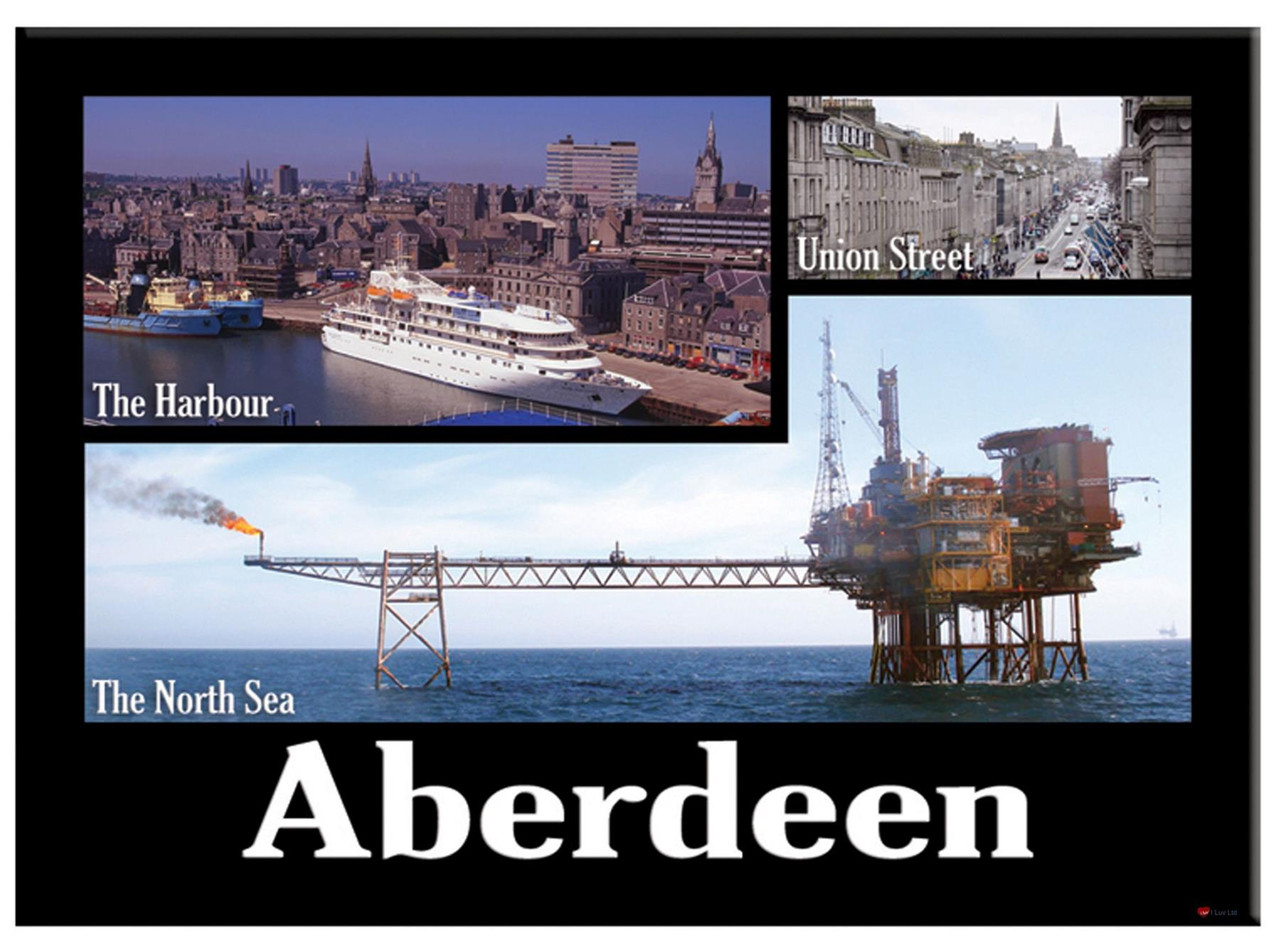 Aberdeen City Port View Metallic Magnet