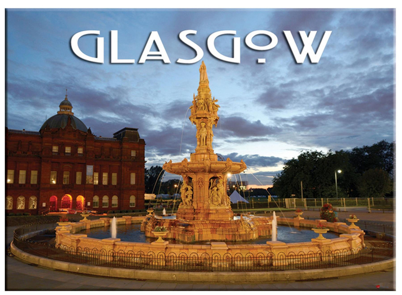 Glasgow Doulton Five Tier 1887 Fountain Metallic Magnet