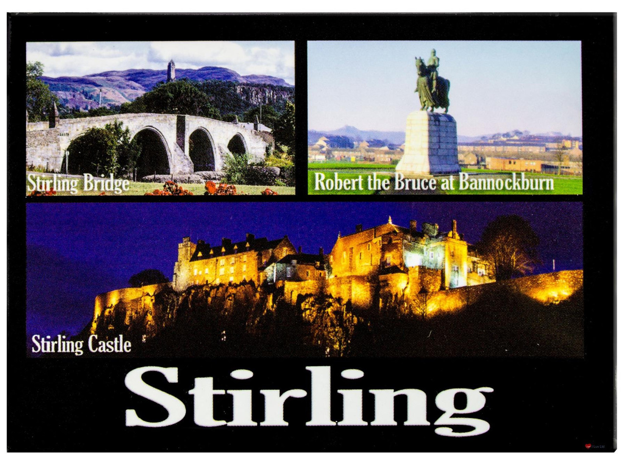 Stirling Castle Robert the Bruce Montage Scenic Scenic Picture Metallic Magnet