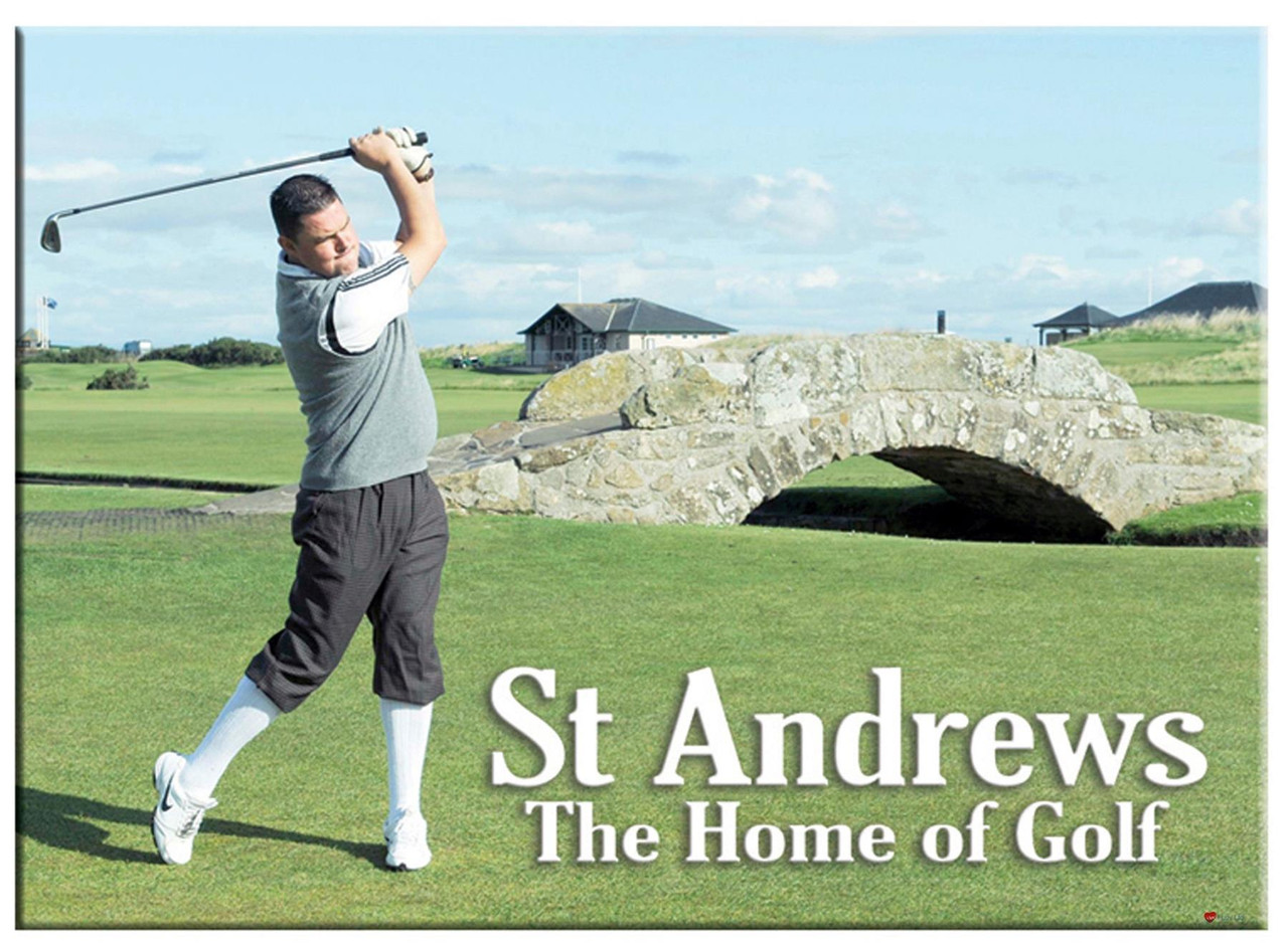 St Andrews The Home Of Golf Scenic Picture Metallic Magnet