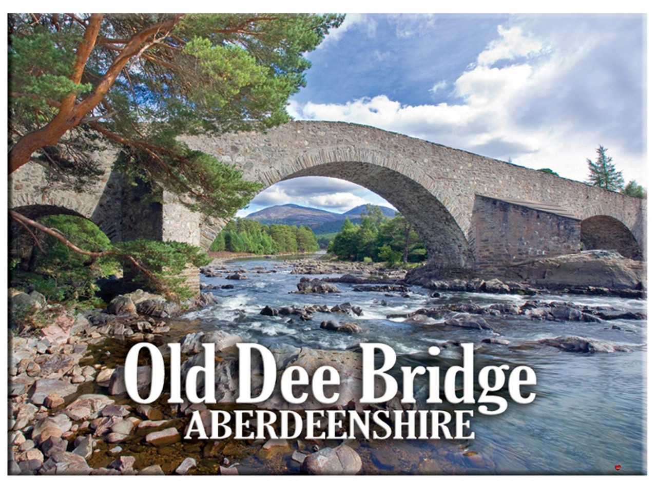 Aberdeen City Old Dee Bridge Metallic Magnet