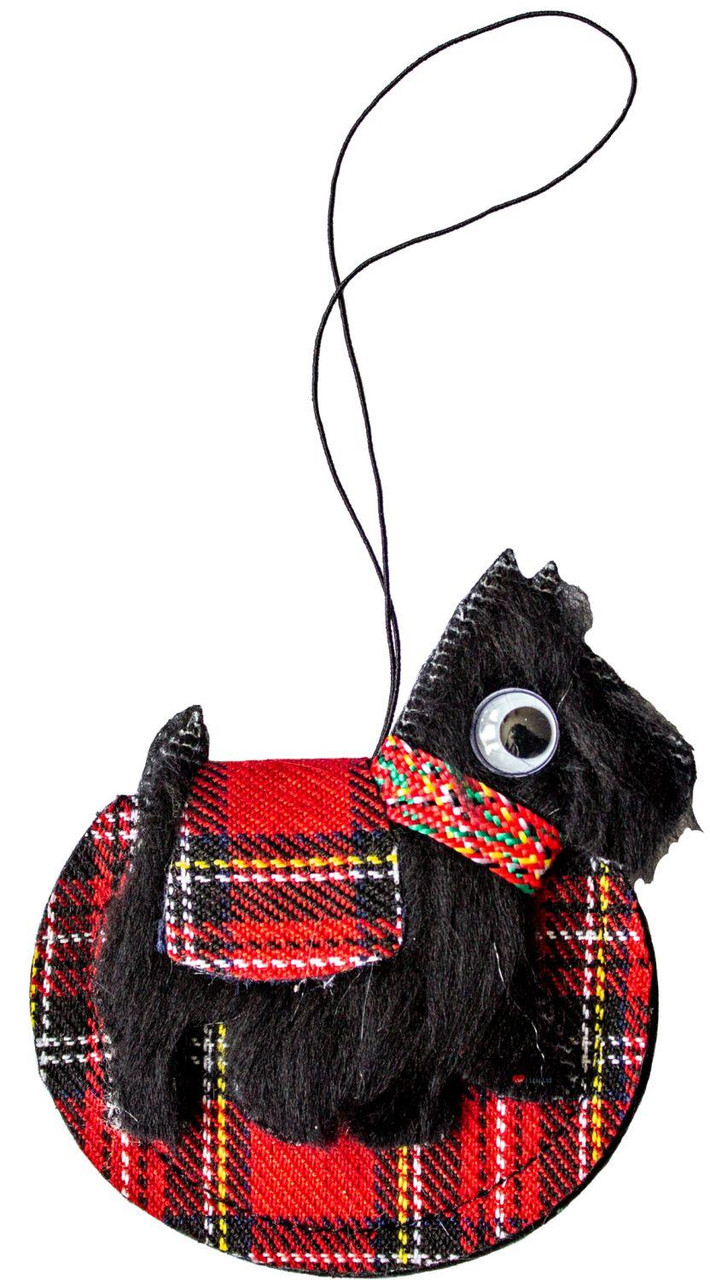Air Freshener Tartan Black Scottie Dog Shape Highland Breeze Aroma