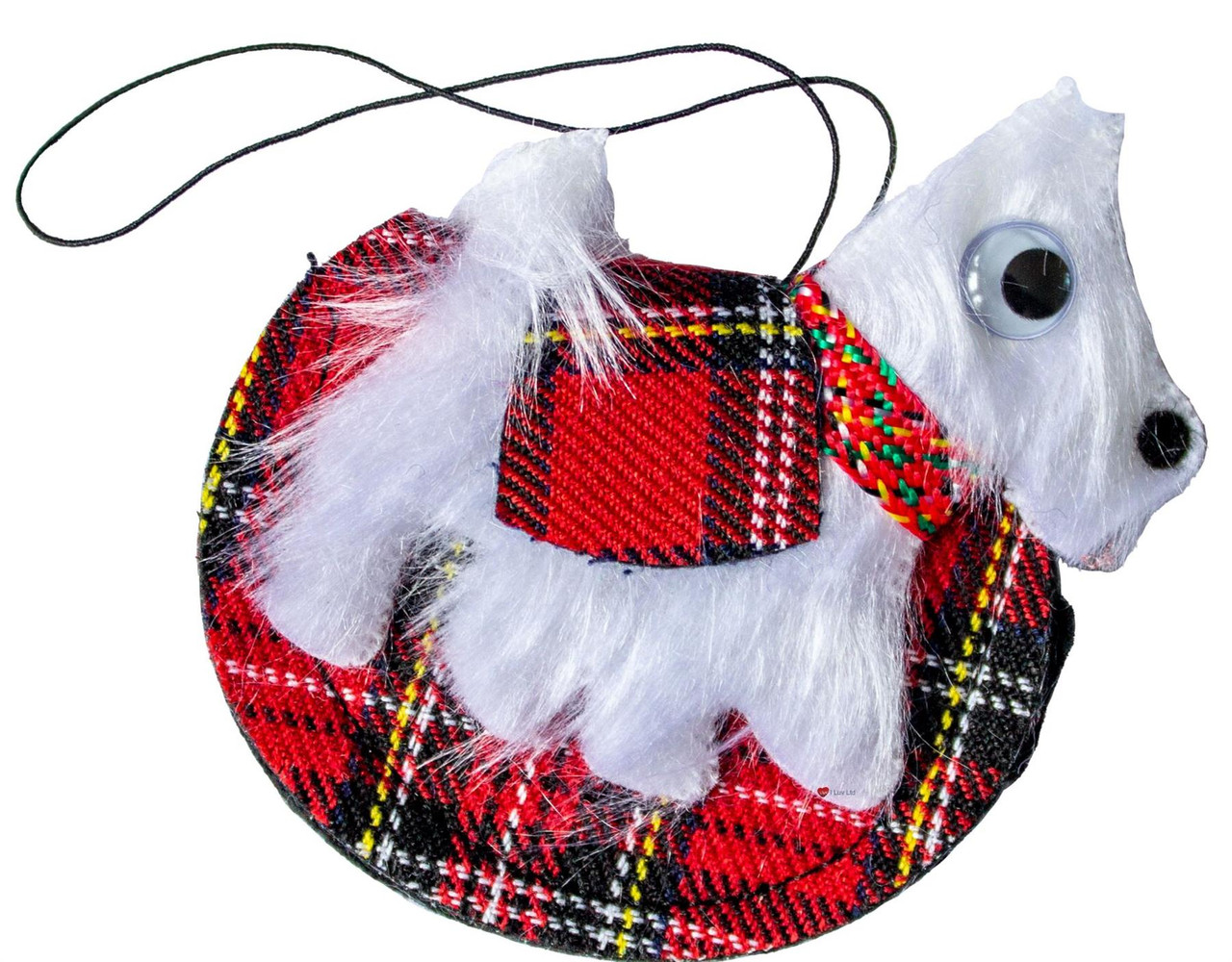 Air Freshener Tartan White Scottie Dog Shape Highland Breeze Aroma