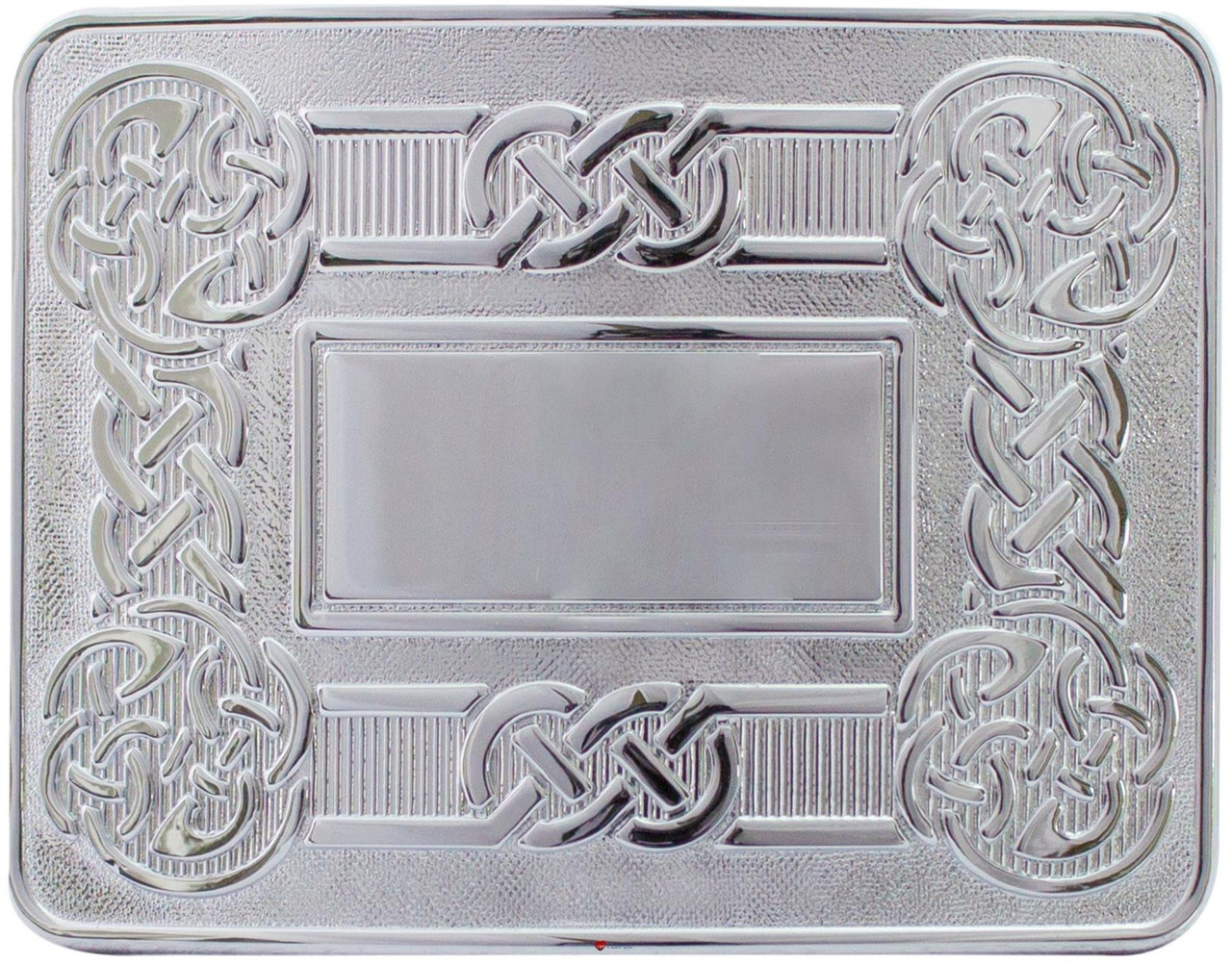 Celtic Swirl Kilt Buckle Polished Finish Scottish Made