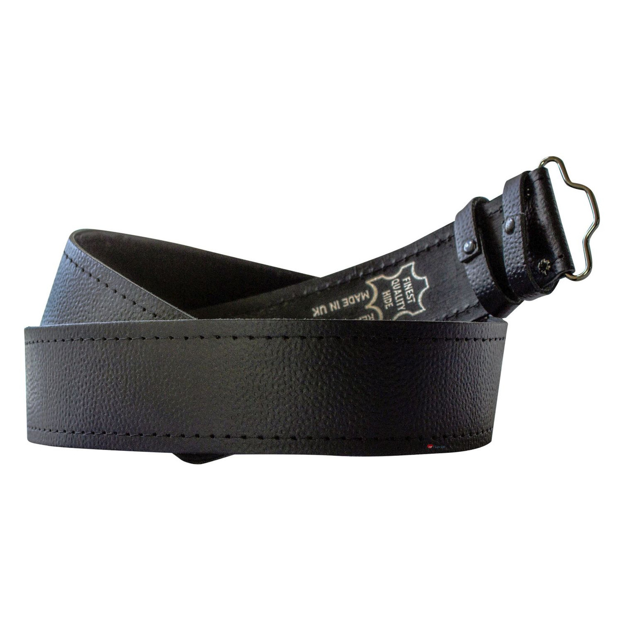 Grained Unlined Leather Velcro Kilt Belt 2.25" Wide Scottish Made