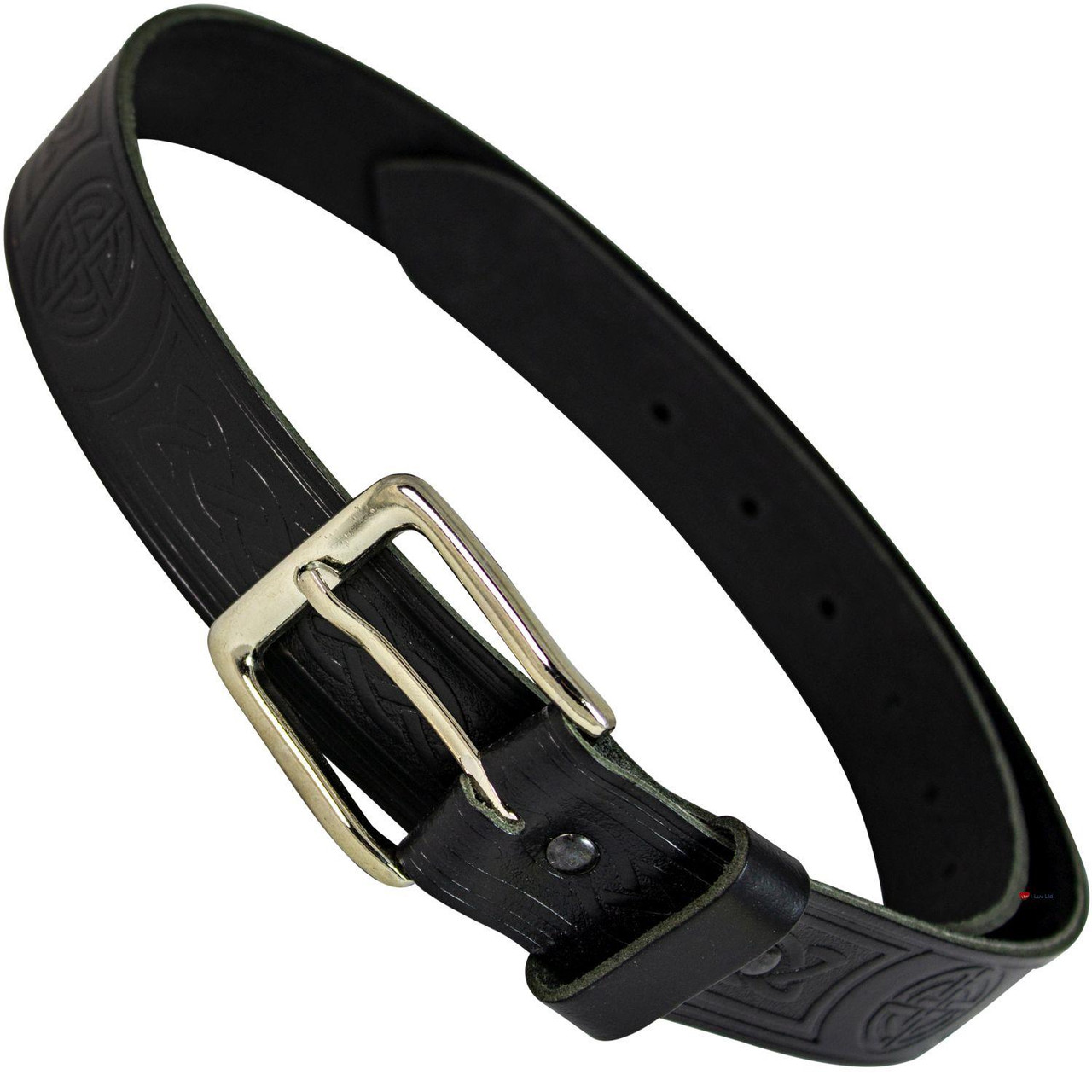 Celtic Knot Leather Trouser Belt 1.5"