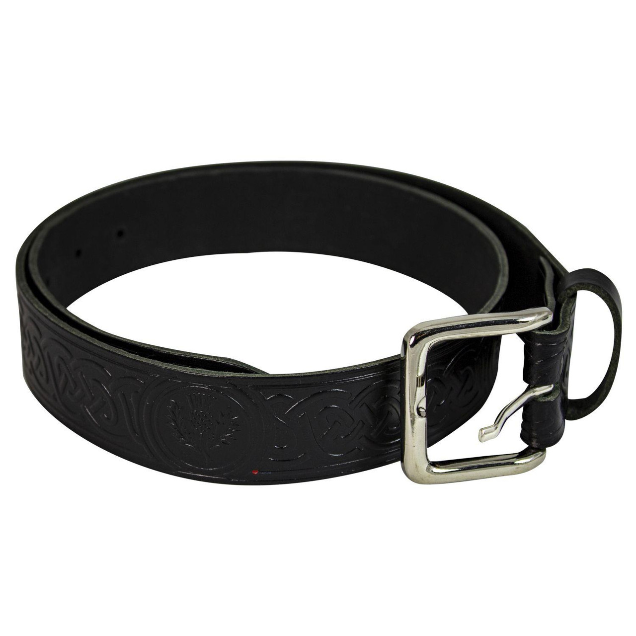 Celtic Thistle Trouser Belt 1.5"