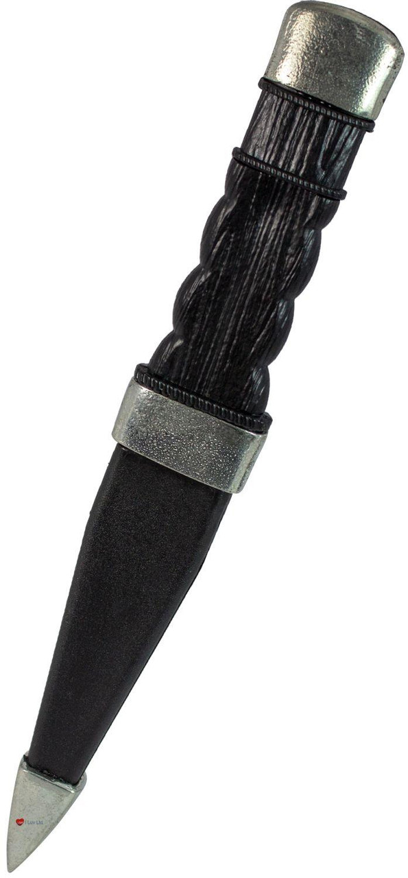Sgian Dubh Polished Stone Top Celtic Knot 5 Stone Colours Safety Blade