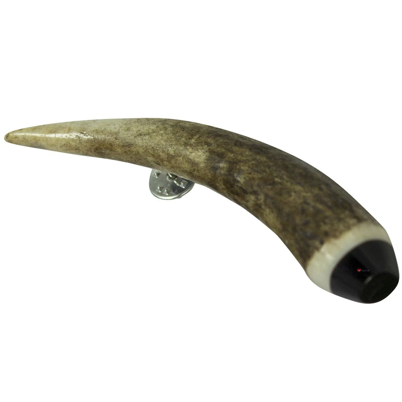 Horn Kilt Pin Buffalo Tip 2 Butterfly Clutch Pin Attachment