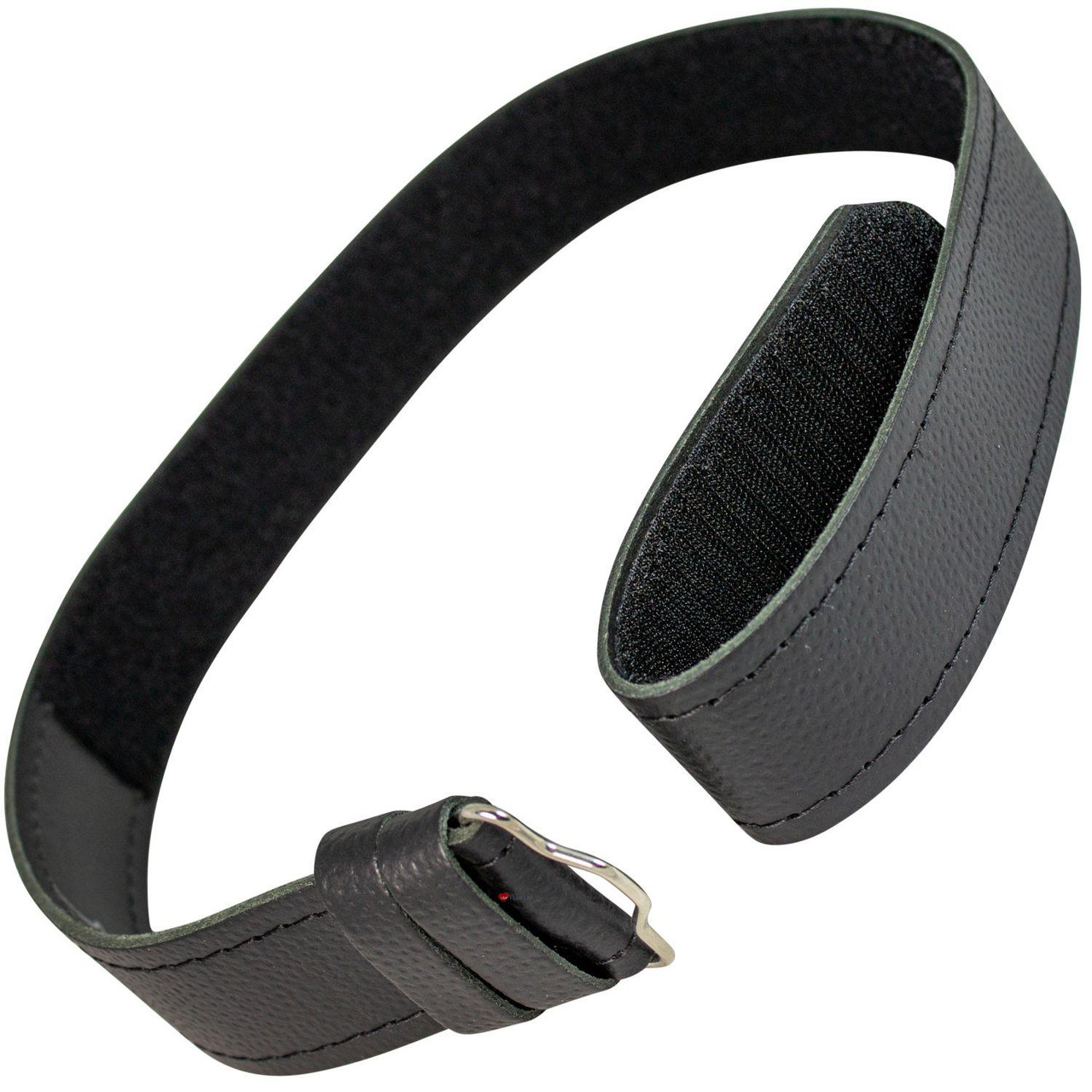 Boys Kilt Belt Strap Easy Velcro Fastening Black Leather 22" to 30