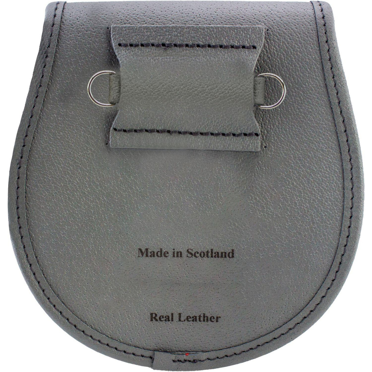 Semi Dress Sporran Fur Pewter Thistle Badge 2 Colours Scottish Made