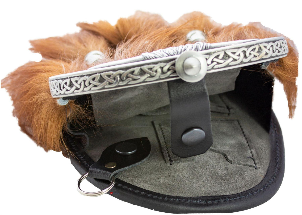 Full Dress Kilt Sporran Scottish Highland Cow Cantle Faux Fur 4 Styles Scottish Made