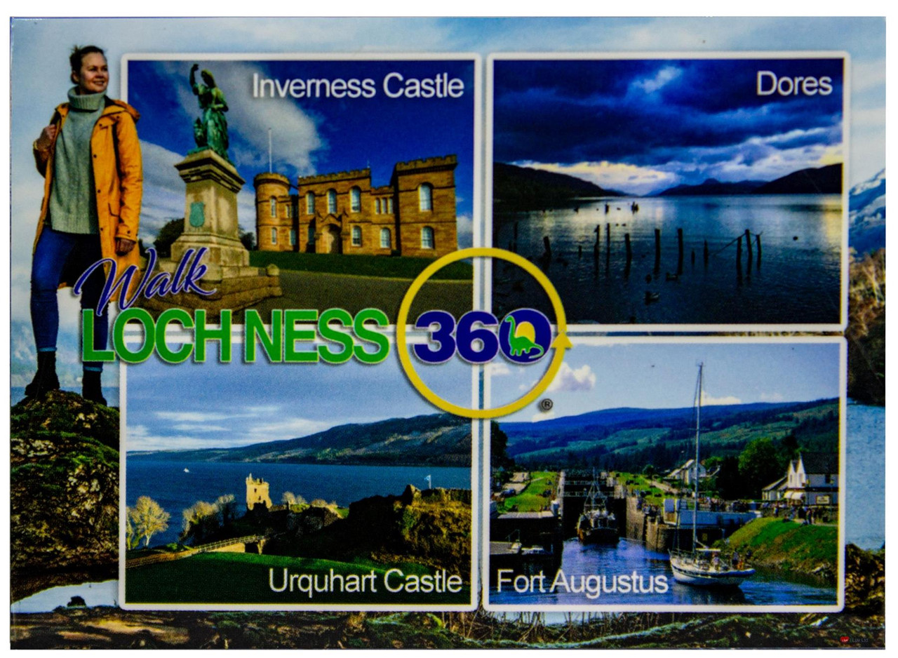 Loch Ness 360 Trail Walk Fridge Magnet Scenic Scottish Locations Light Background