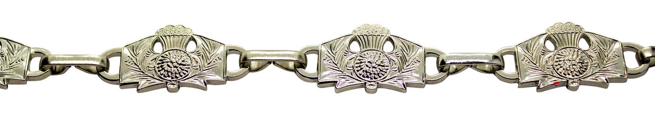Kilt Sporran Chain Intricate Thistle Design Polished Finish 6 Sizes