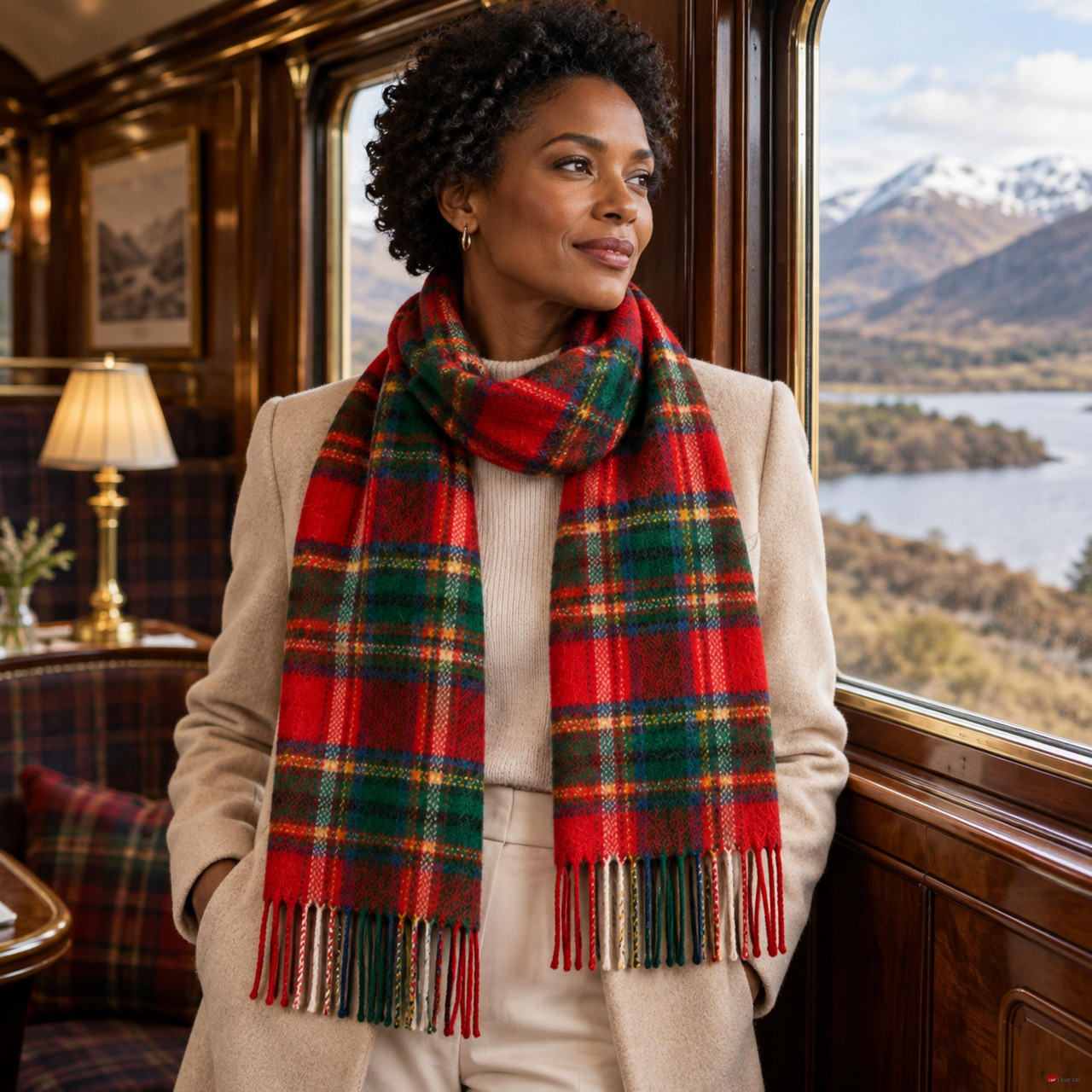 Cashmere Clan Scarf Stewart Royal Modern