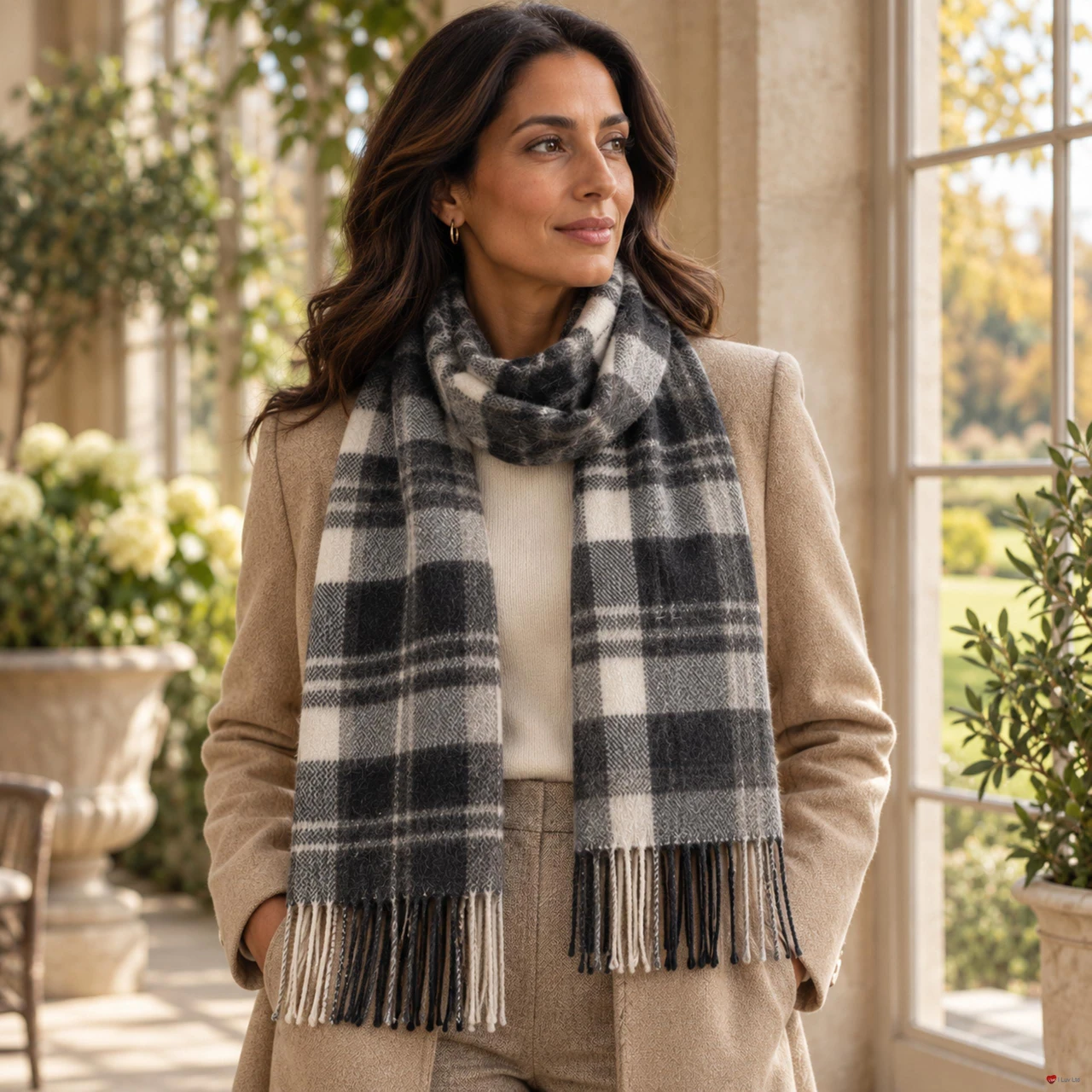 Cashmere Clan Scarf Stewart Grey Dress Modern