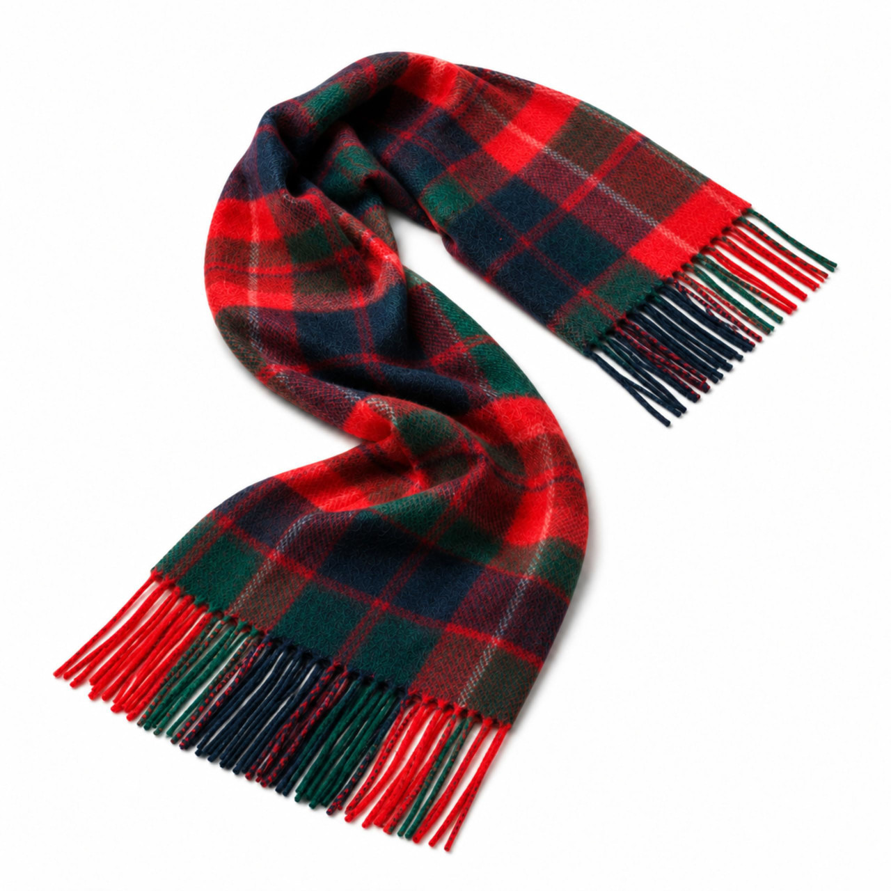 Cashmere Clan Scarf Fraser Red Modern