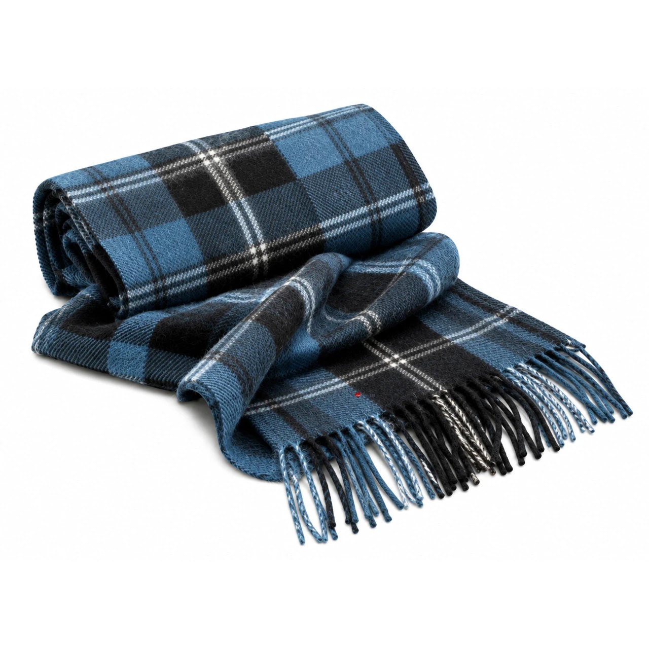 Cashmere Clan Scarf Ramsay Blue Ancient