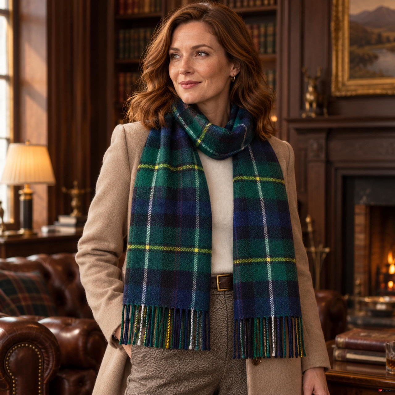 Cashmere Clan Scarf MacNeil of Barra Modern
