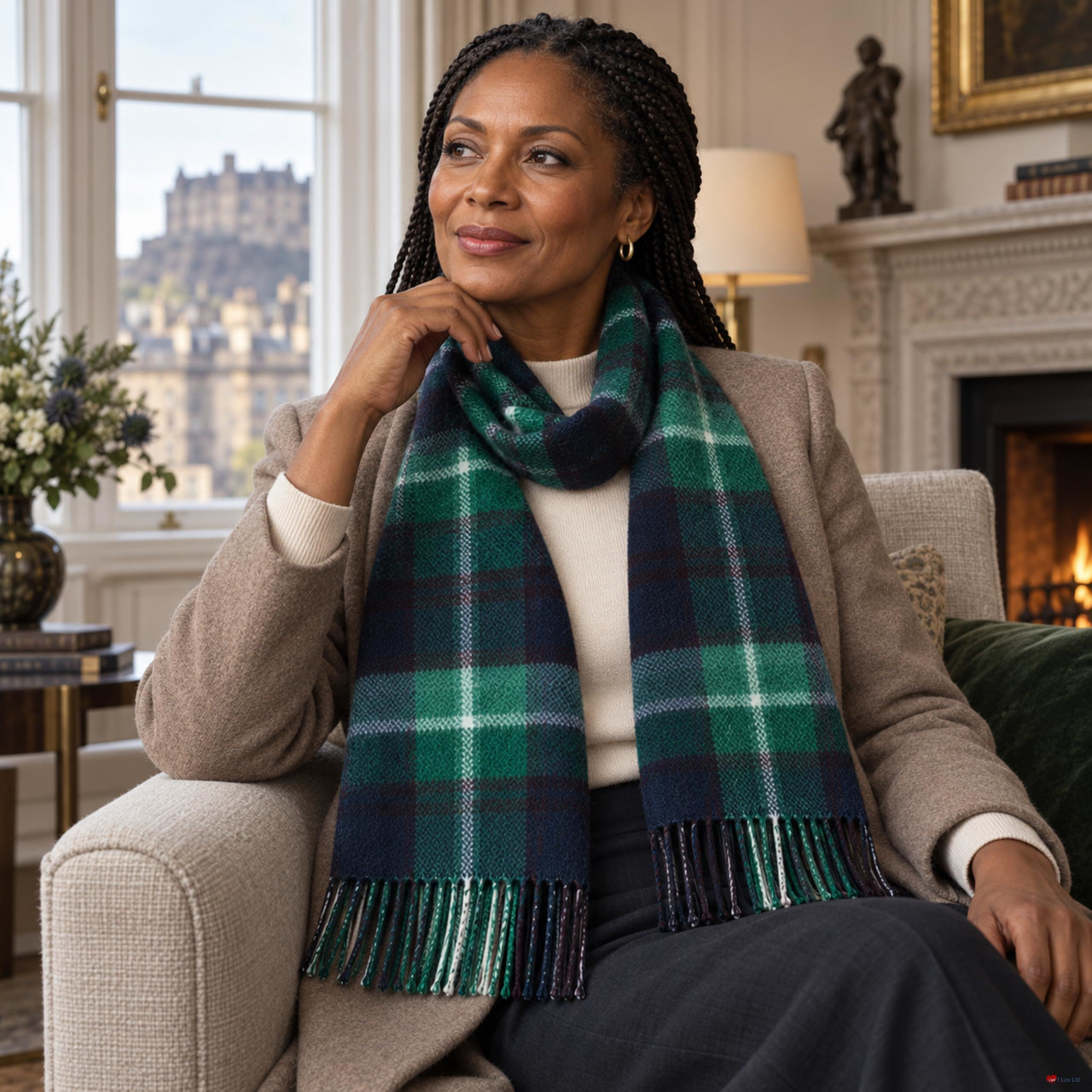 Cashmere Clan Scarf Graham of Montrose Modern