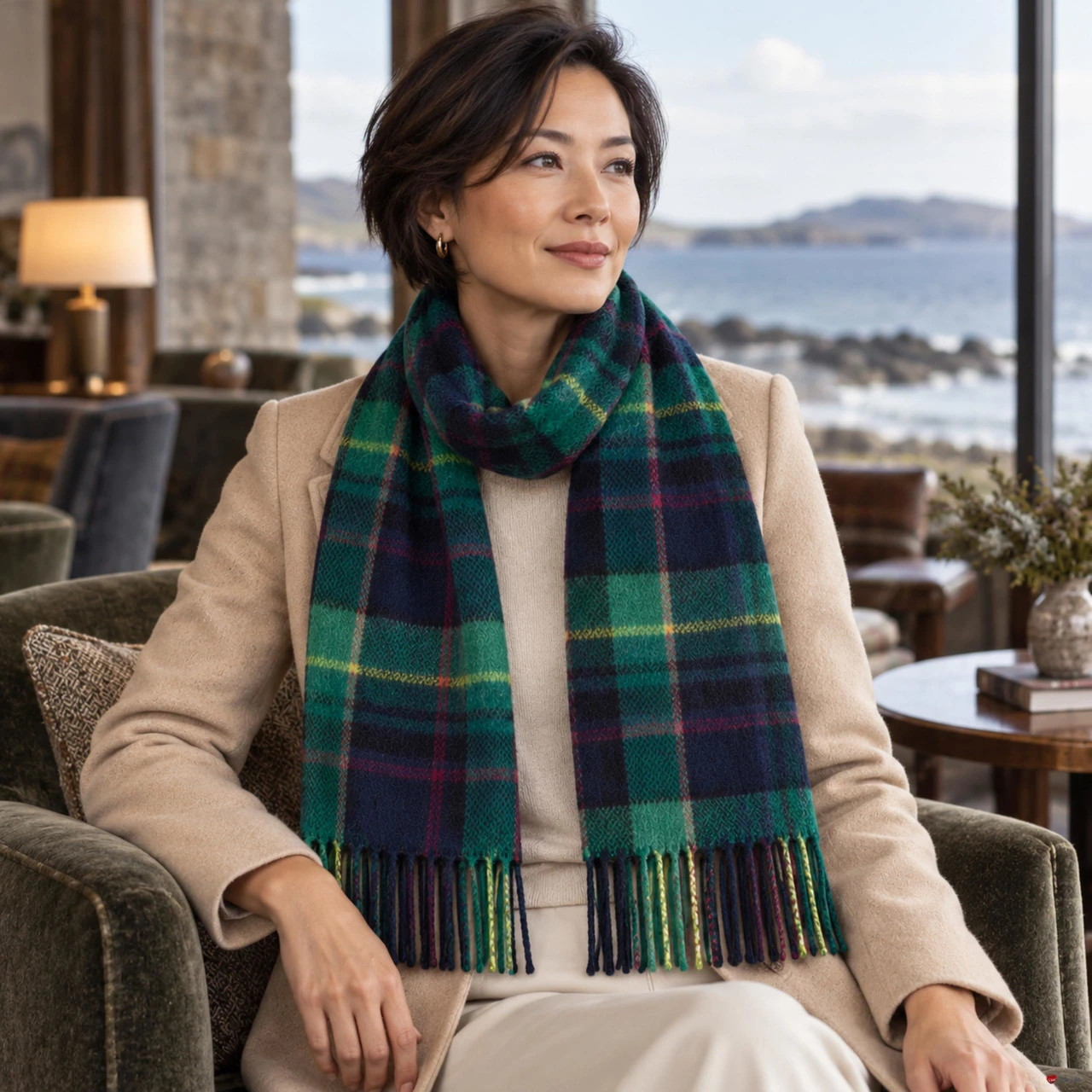Cashmere Clan Scarf Stewart Hunting Modern