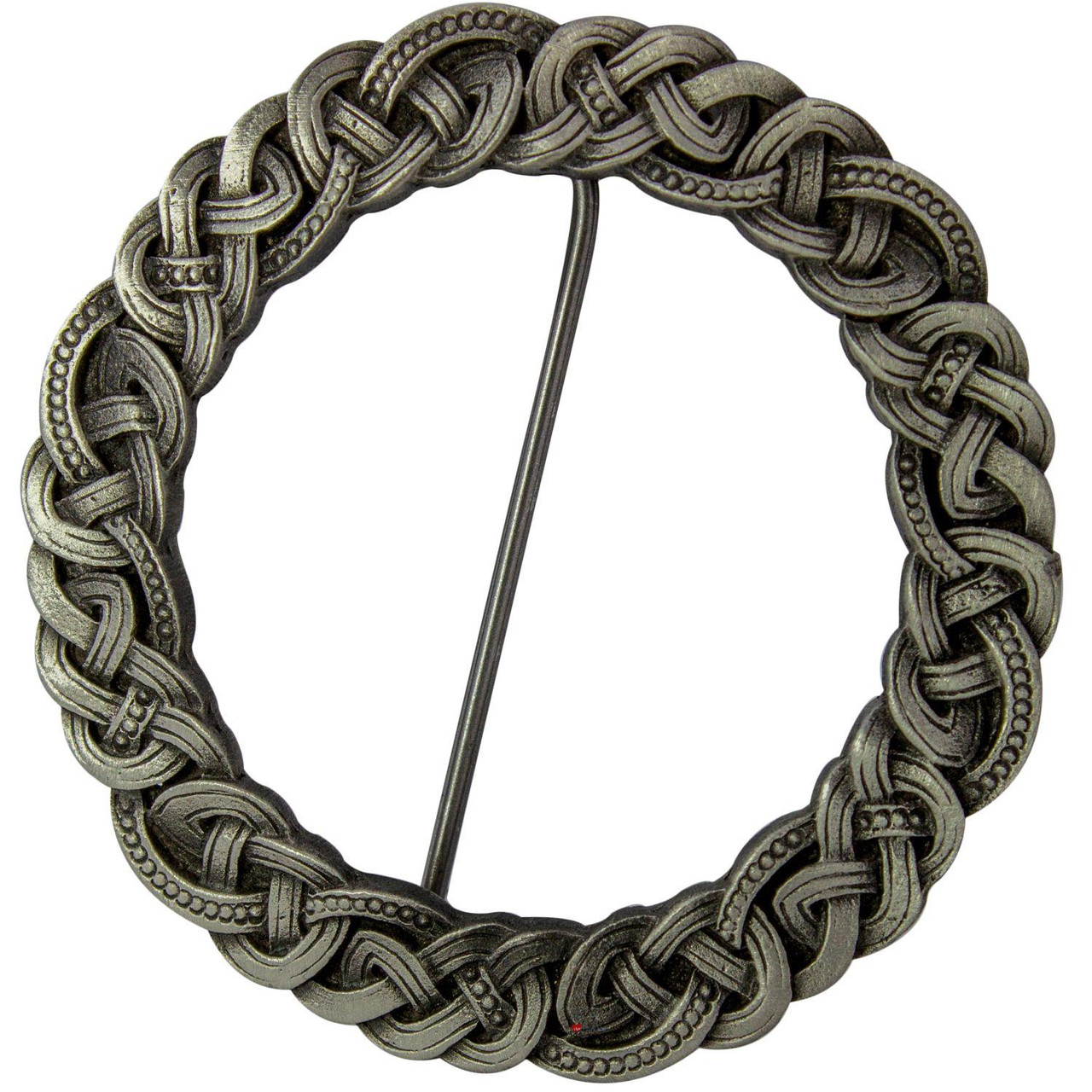 Plaid Brooch Celtic Ropework Design Antique & Polished Finish