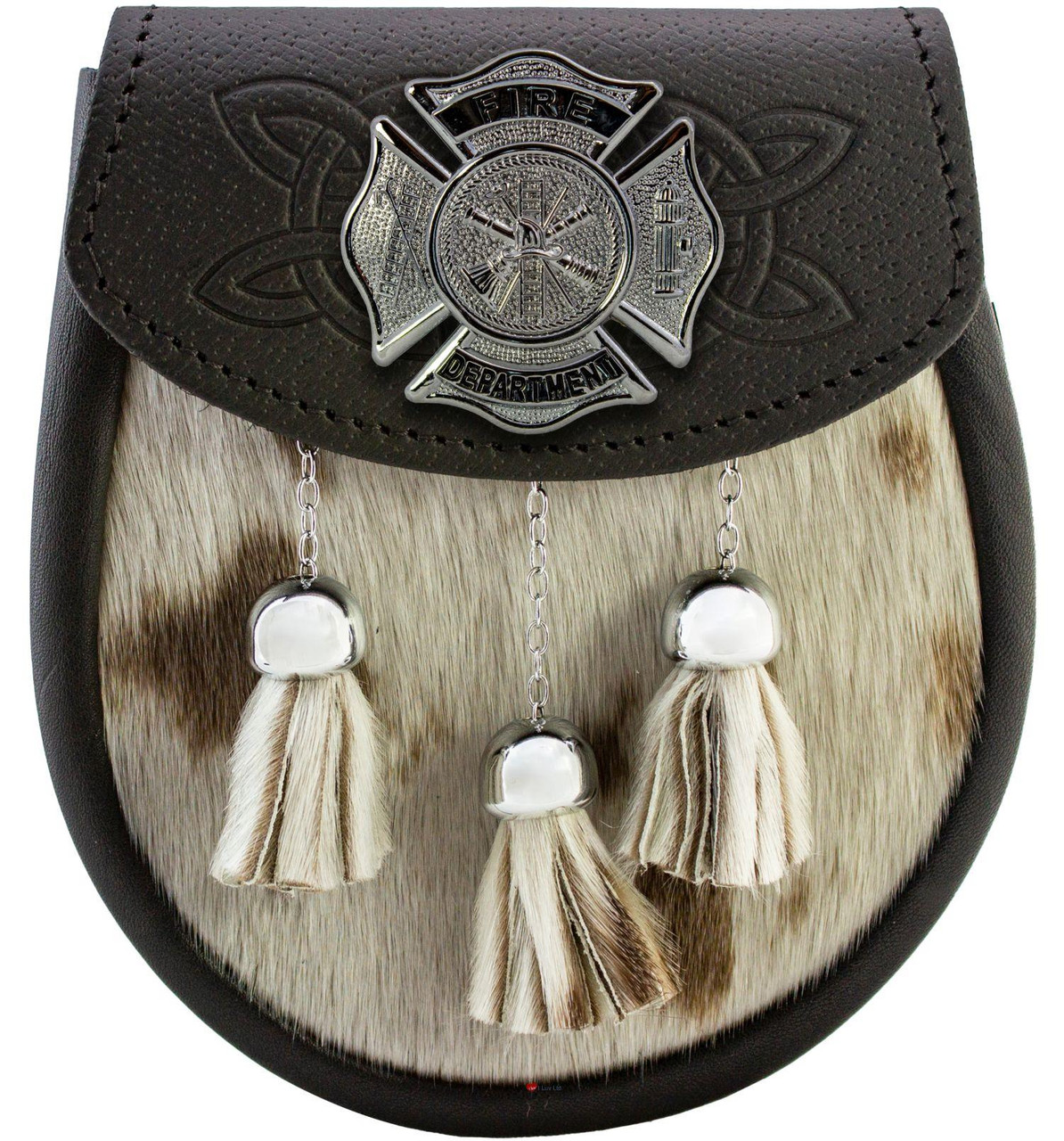 Semi Dress Sporran Fire Department Metal Badge Emblem 5 Styles