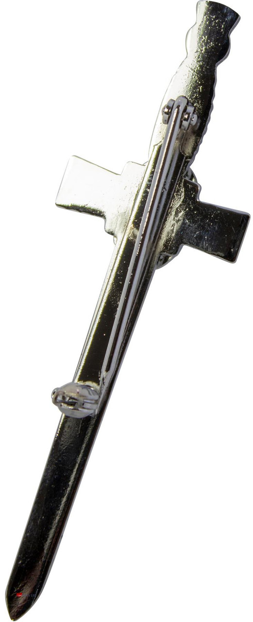 Masonic Sword Kilt Pin Thistle Handle Freemason Antique & Polished Finish
