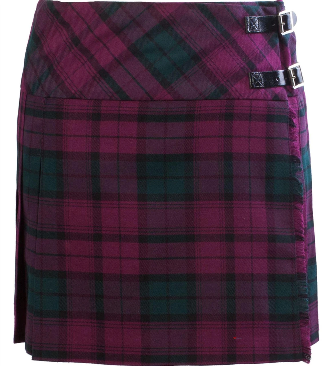 Ladies Pure Wool Tartan Billie Kilt 15" Length Lindsay