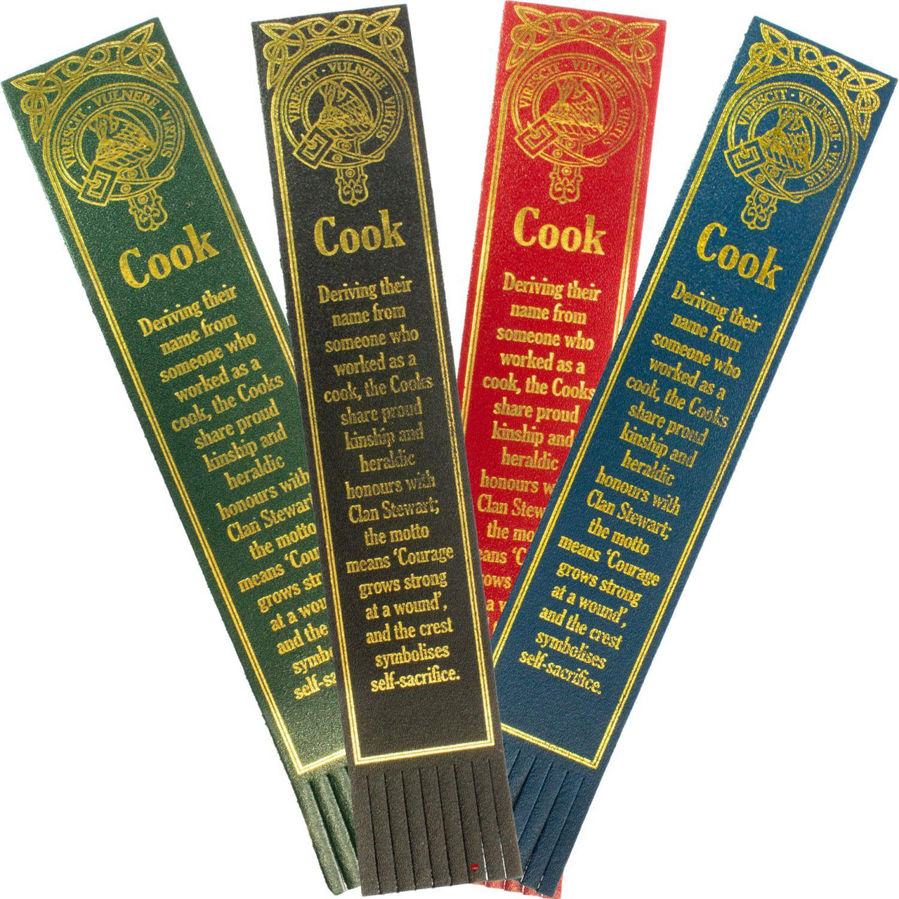 Cook Scottish Clan Name Leather Bookmark