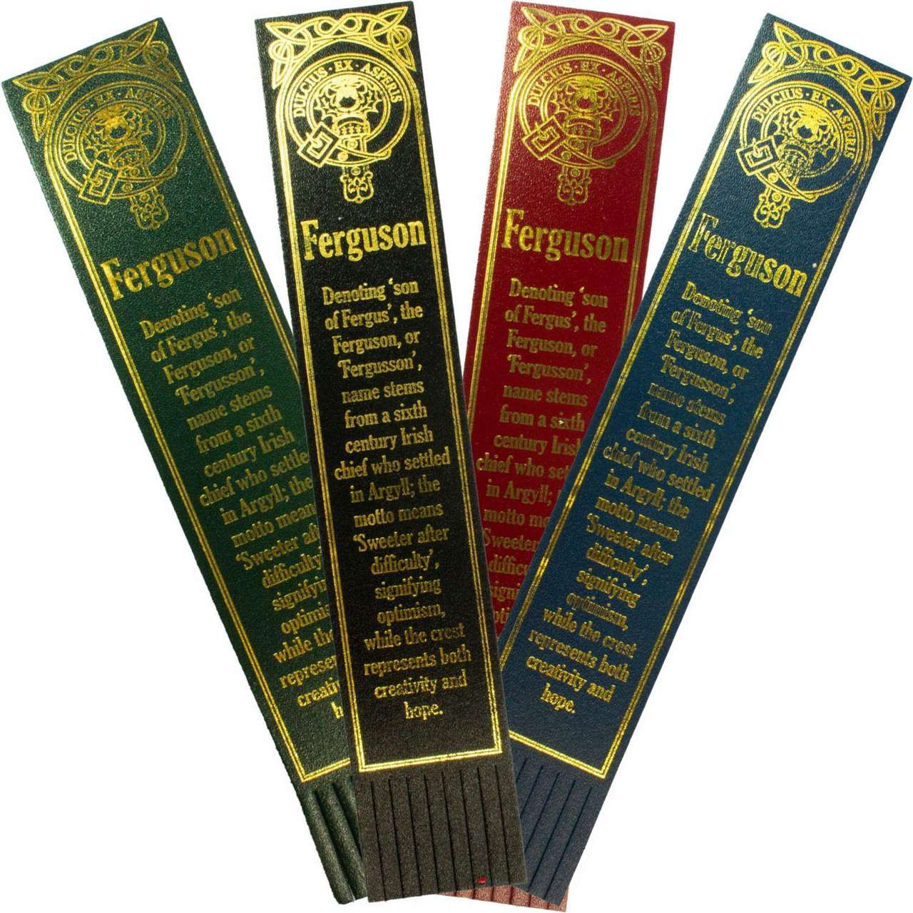 Ferguson Scottish Clan Name Leather Bookmark