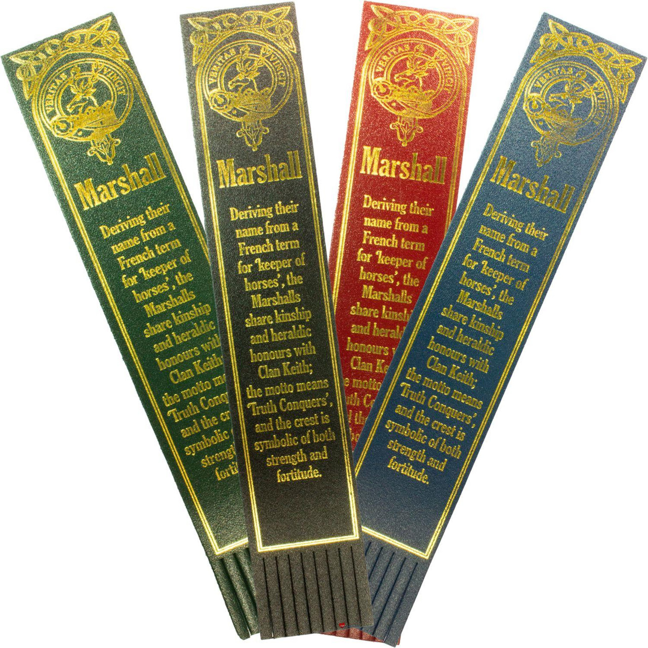 Marshall Scottish Clan Name Leather Bookmark