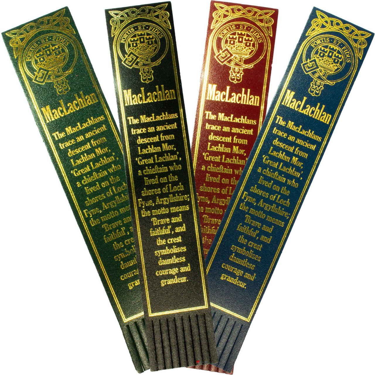 MacLachlan Scottish Clan Name Leather Bookmark