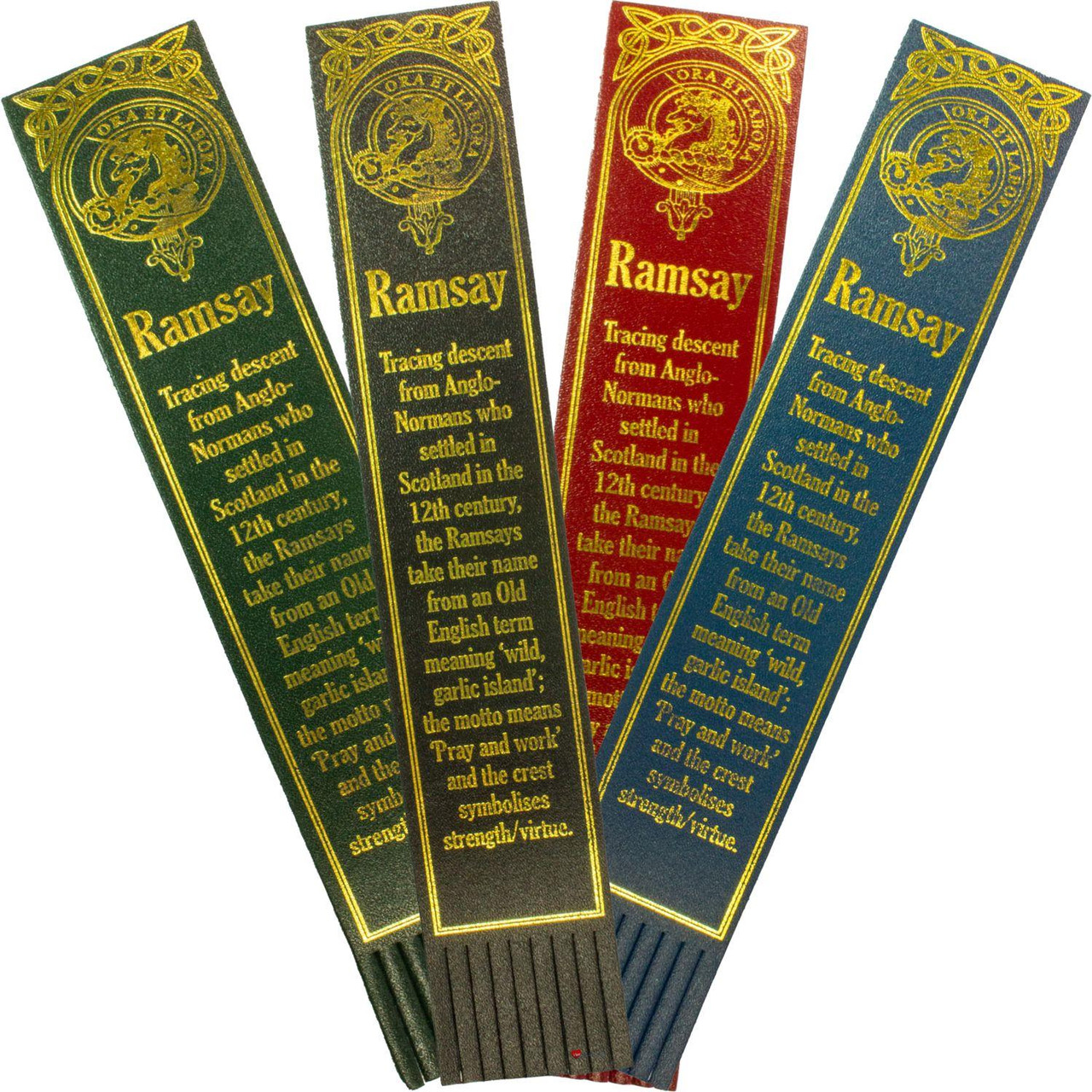 Ramsay Scottish Clan Name Leather Bookmark