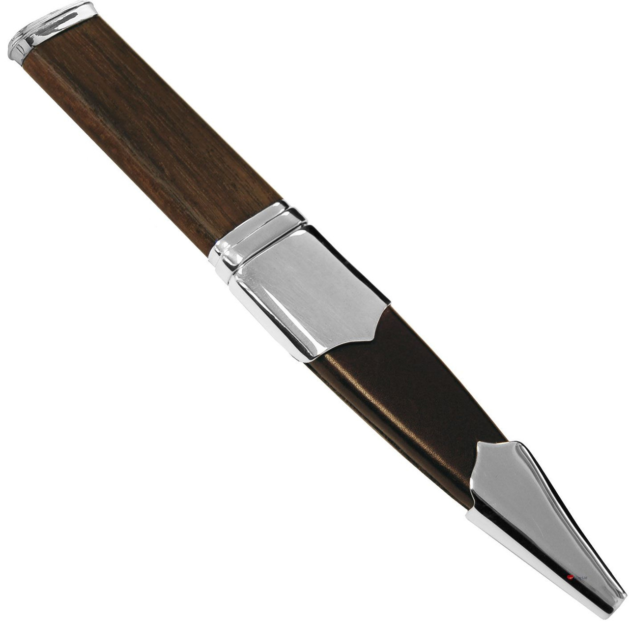 Sgian Dubh with Rosewood Handle & Sterling Silver Detail