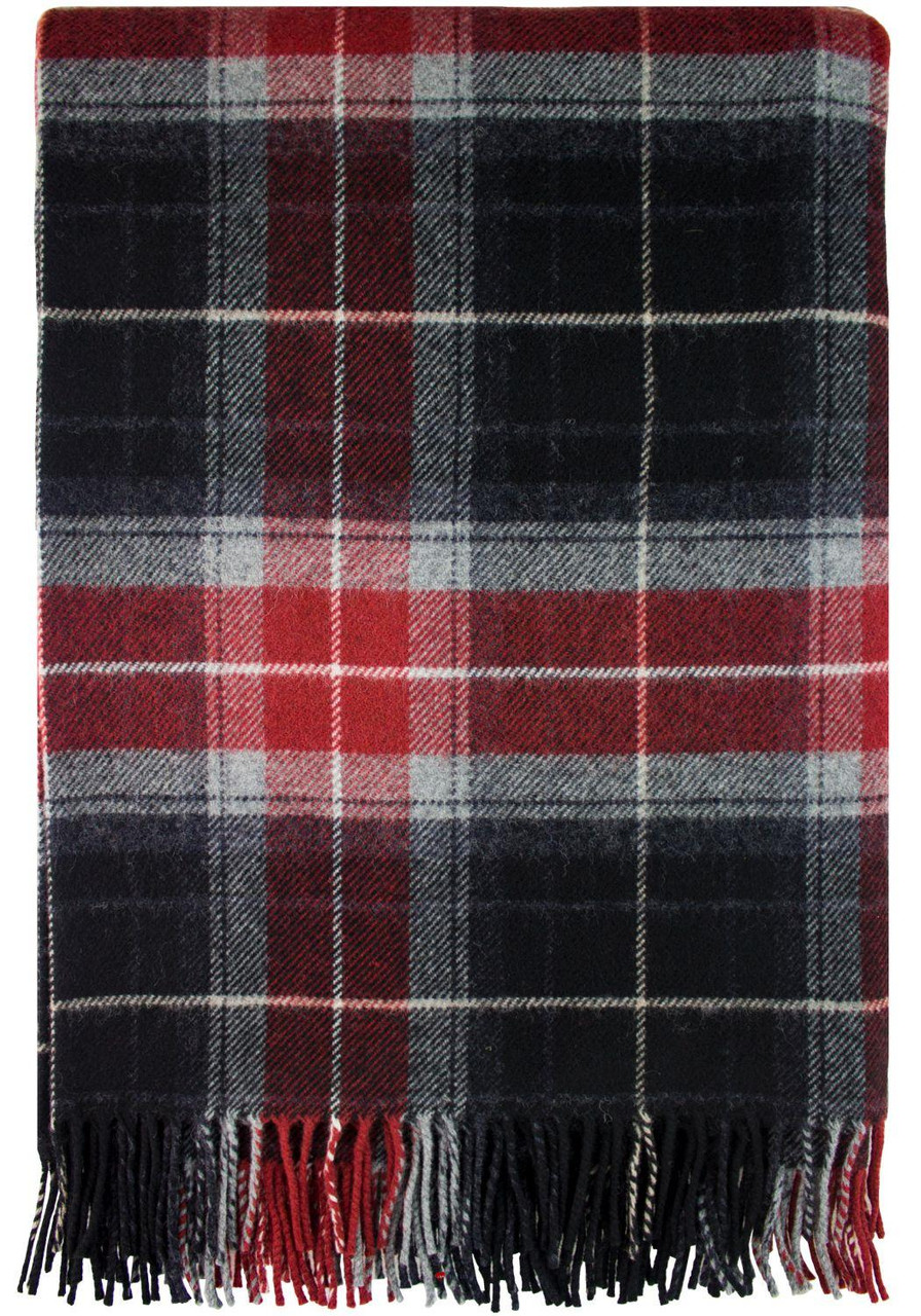 Large Soft Luxury Lambswool Merino Inveralmond Throw - Slate