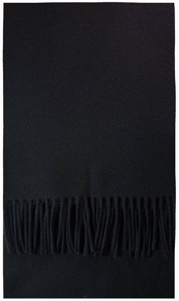 Black Brushwool Scarf Scottish Made