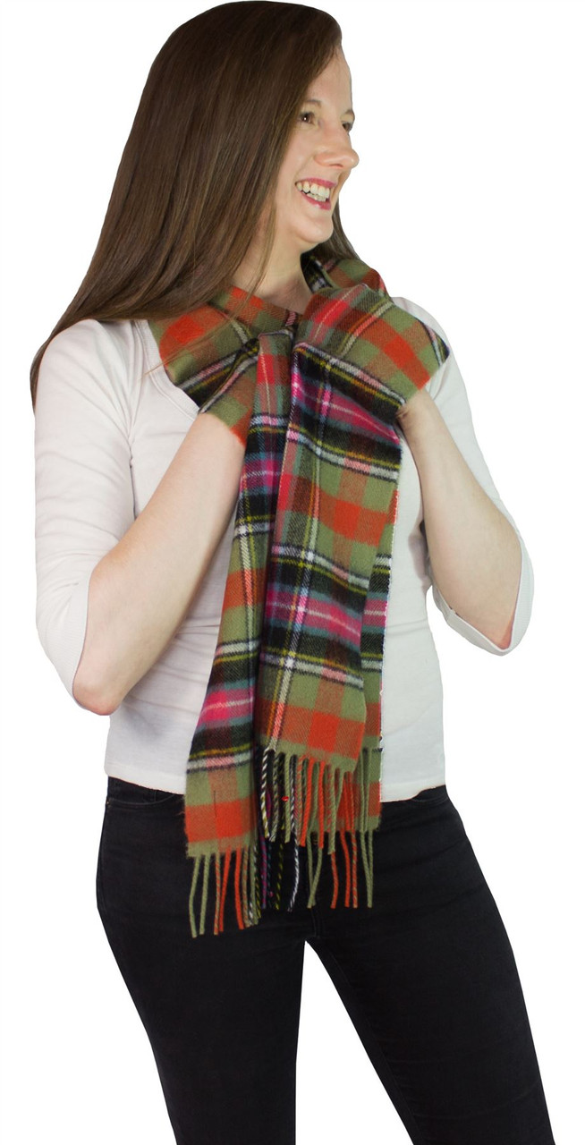 Bruce Of Kinnaird Tartan Brushwool Scarf Scottish Clan