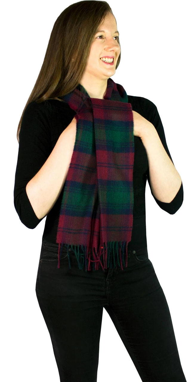 Lindsay Modern Tartan Brushwool Scarf Scottish Clan
