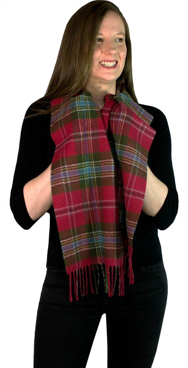 MacLean Of Duart Weathered Tartan Brushwool Scarf Scottish Clan