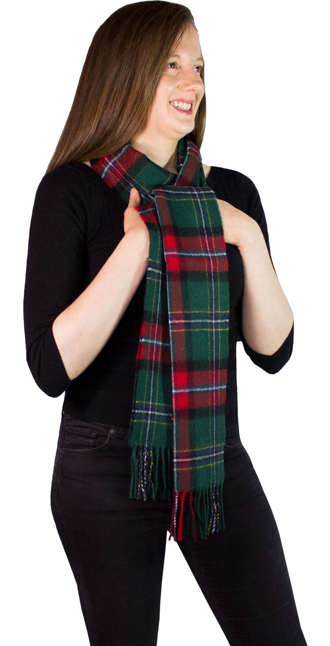 National Tartan Brushwool Scarf Scottish Clan
