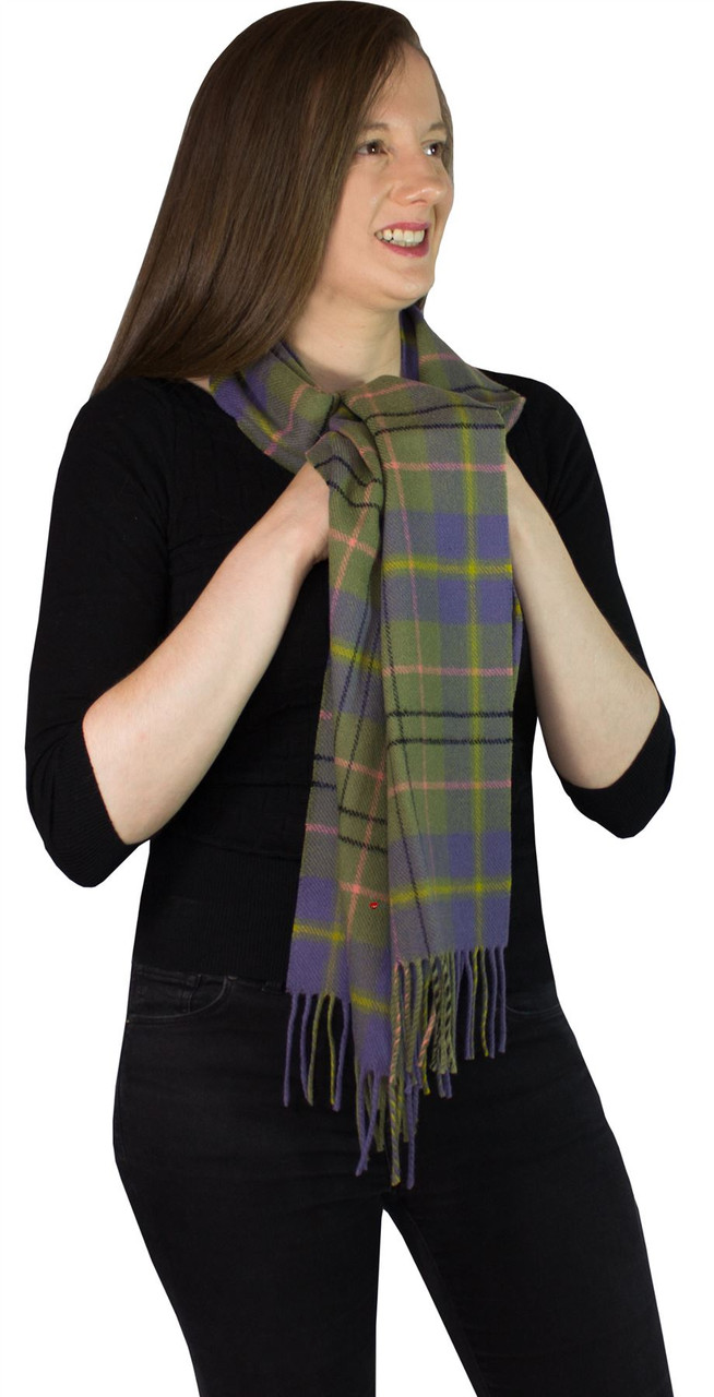 Taylor Ancient Tartan Brushwool Scarf Scottish Clan