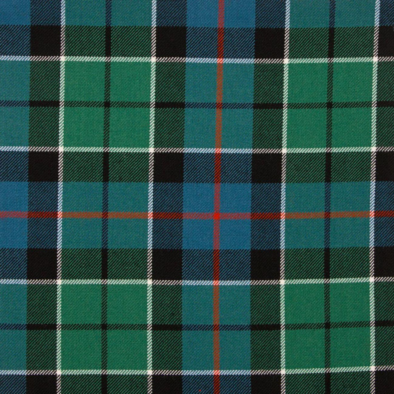 Braeriach 13oz Medium Fabric Leslie Green Ancient Tartan 1 Metre