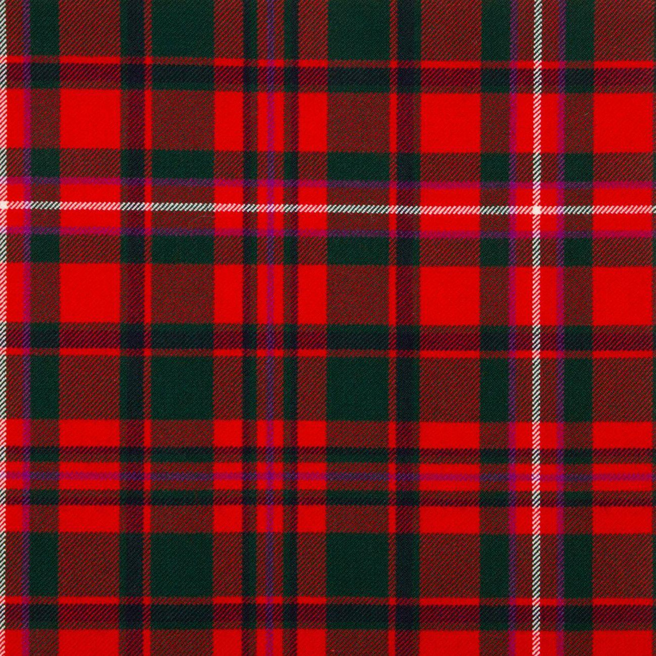 Braeriach 13oz Medium Fabric MacKinnon Red Modern Tartan 1 Metre