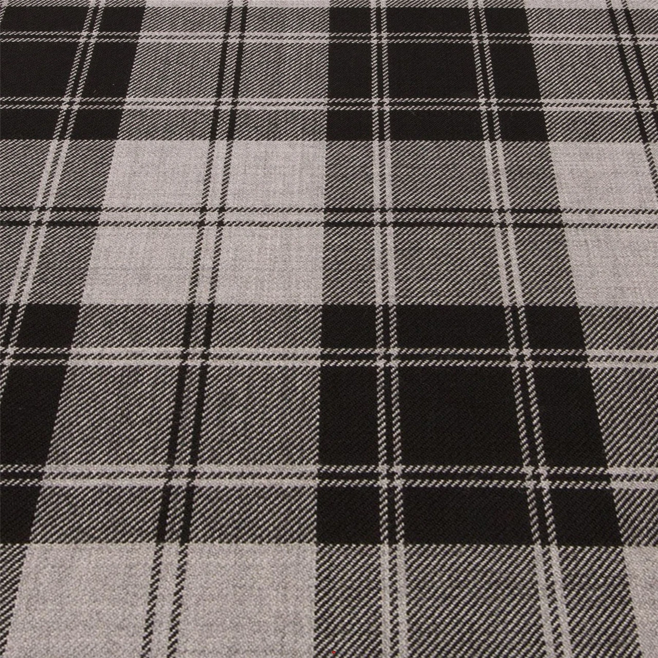 Light Weight 10oz Fabric Material Douglas Grey Tartan 1 Metre