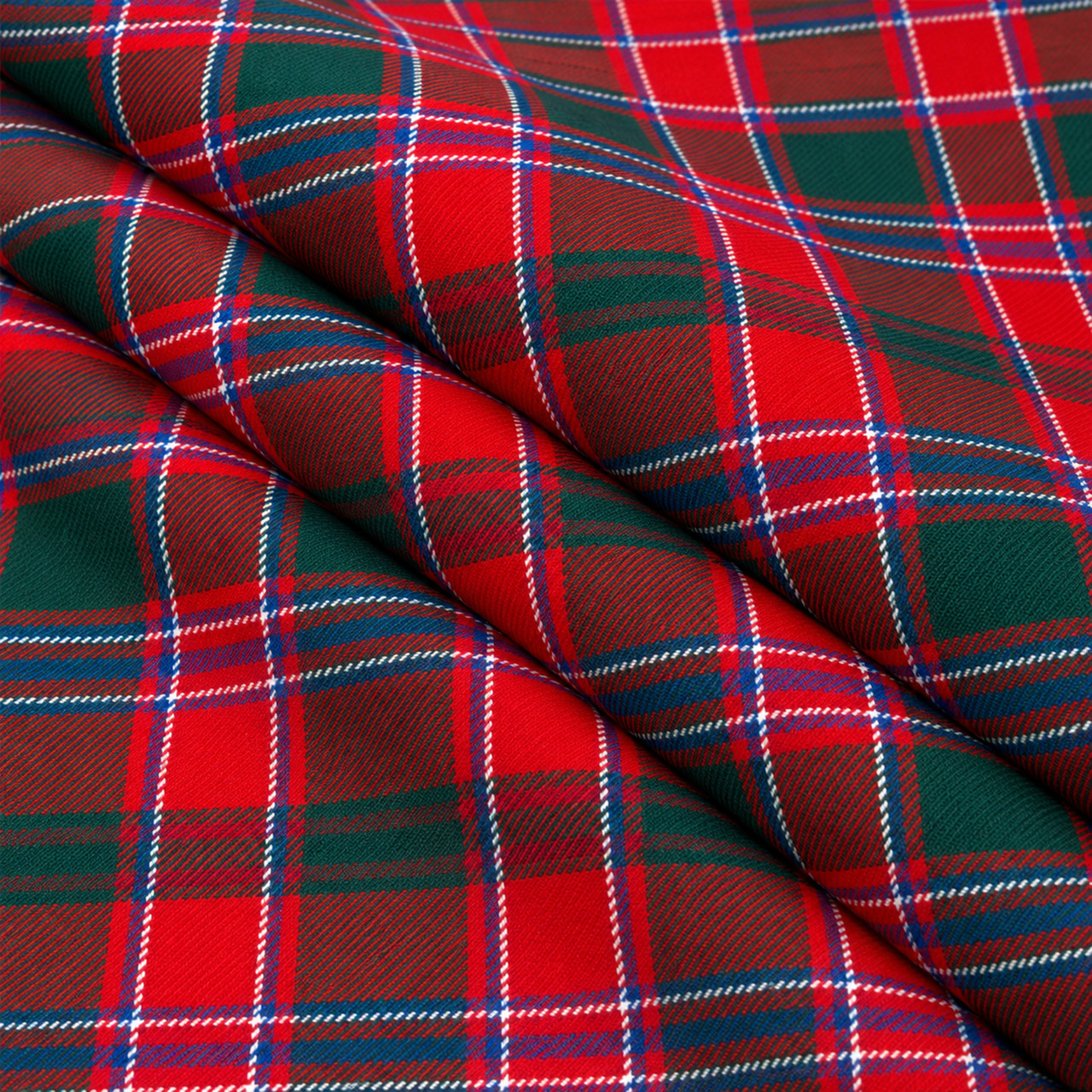 Dalziel Modern lightweight tartan fabric arranged in folds